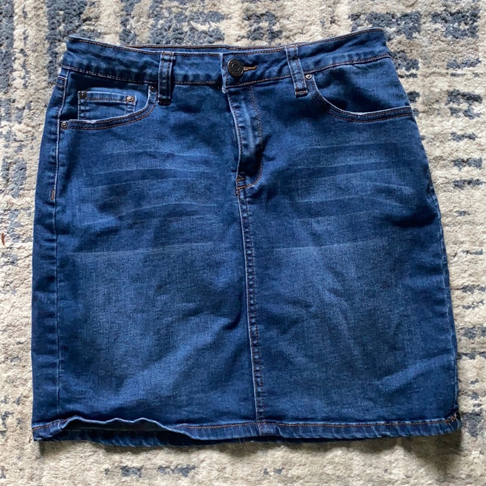 High-Waisted Jean Skirt